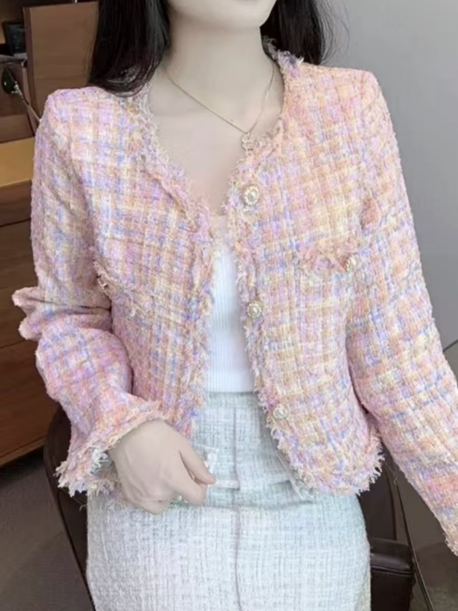 注意（非图片款）直播时看外套下单小香风