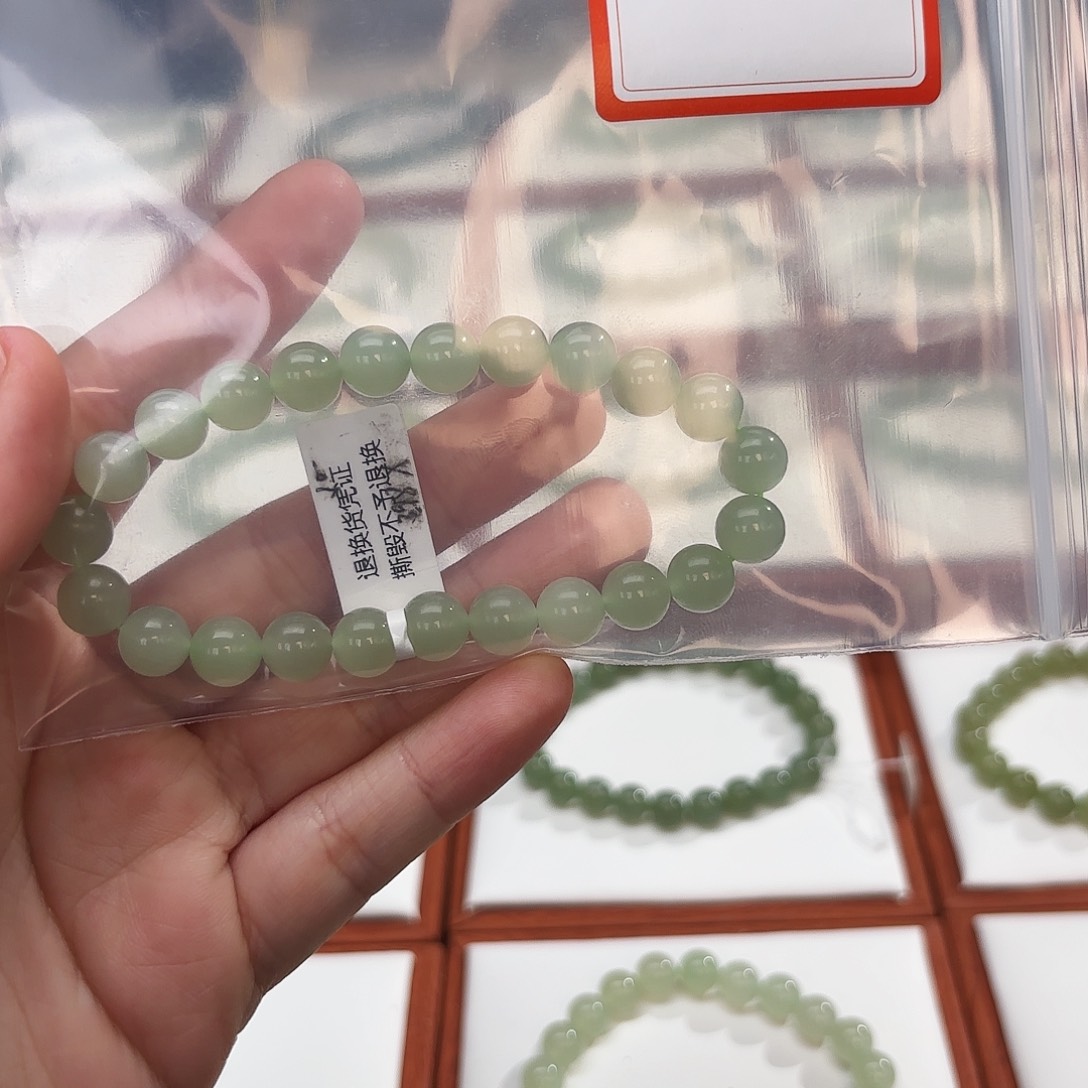 和田玉手串未镶嵌月**.