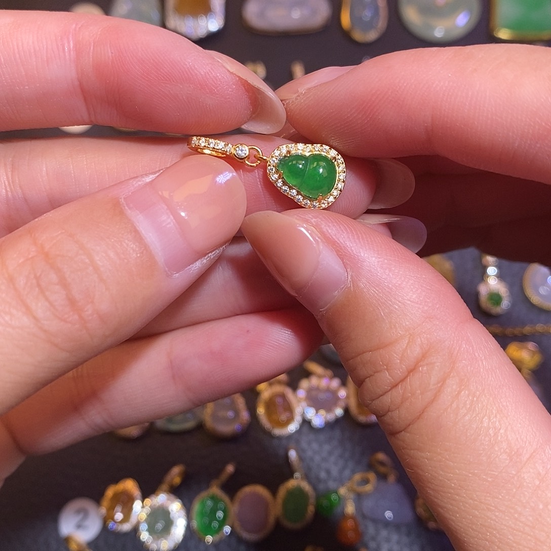 翡翠银S925镶嵌项链