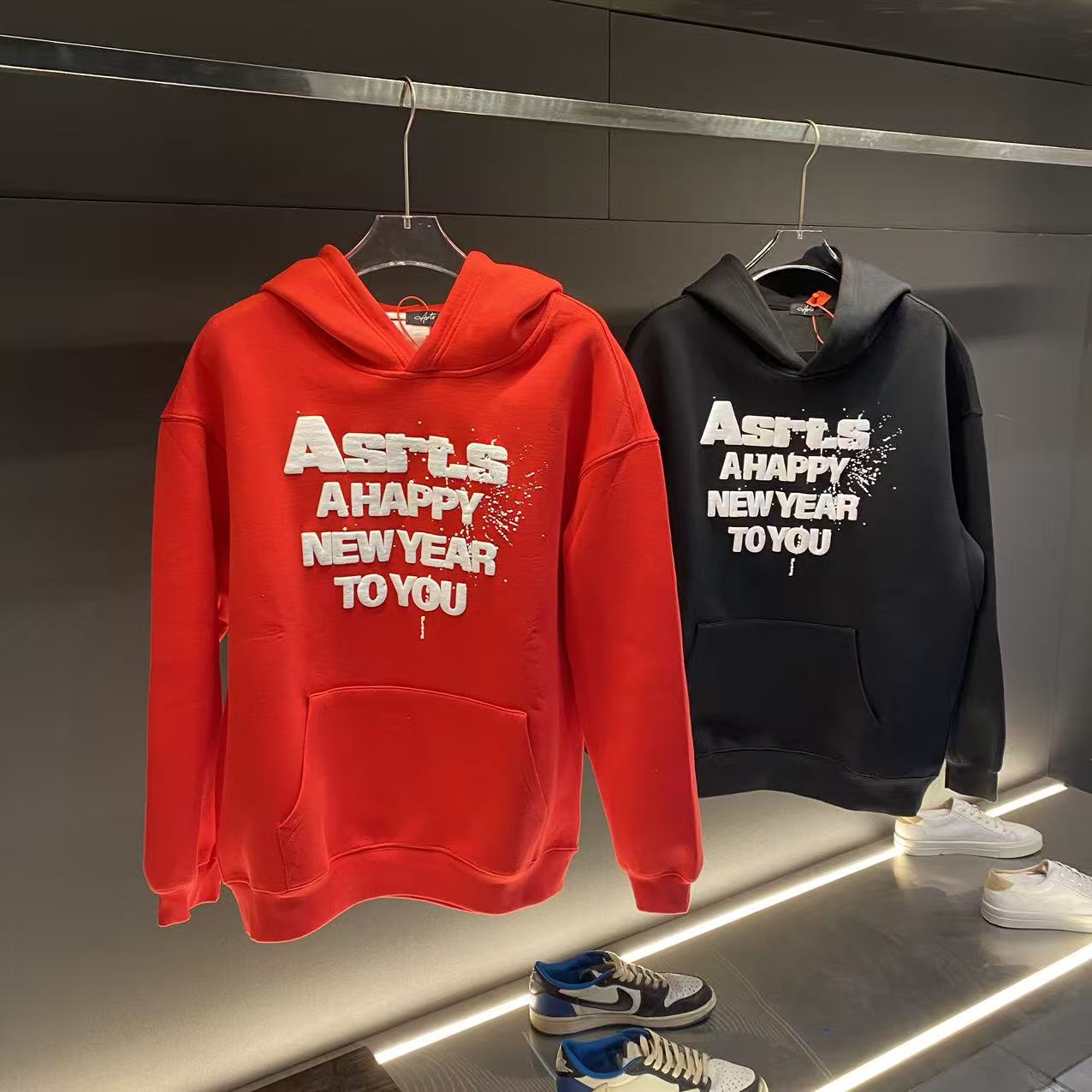 重磅新款高级感小众潮牌美式宽松情侣加厚连帽卫衣男外套