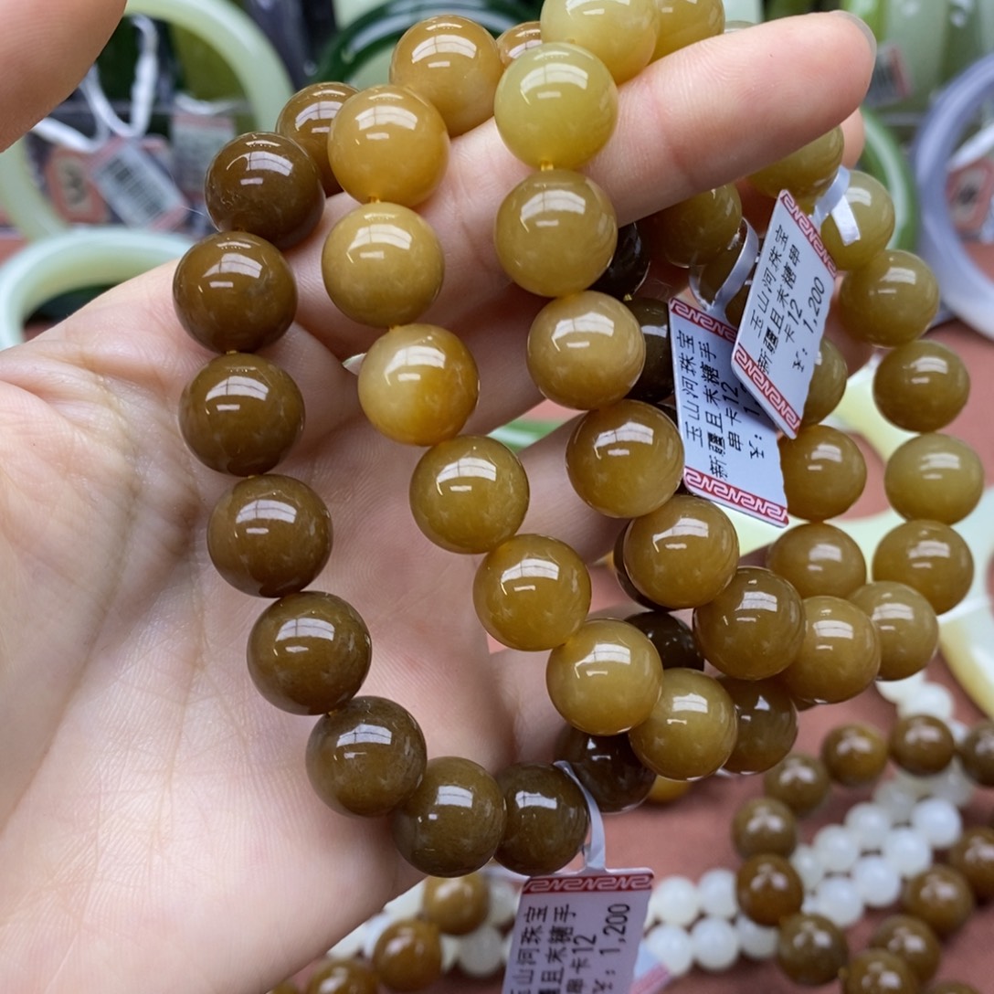 和田玉未镶嵌手串卡12多样性拍一发一