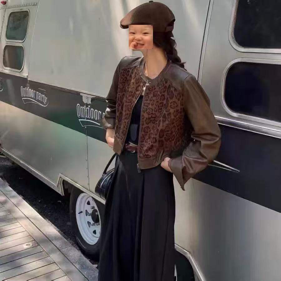 909复古豹纹外套on退on换～（无售后）