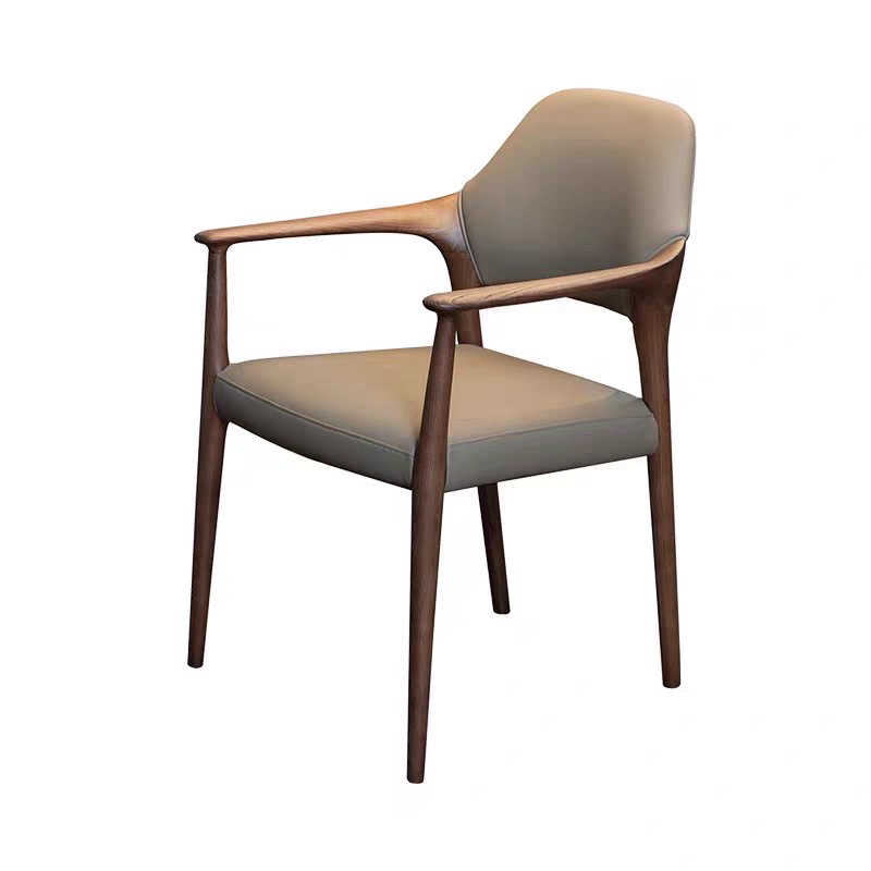 椅子意式家用轻奢简约凳子餐椅靠背极简餐桌椅阳台北欧实木摇椅