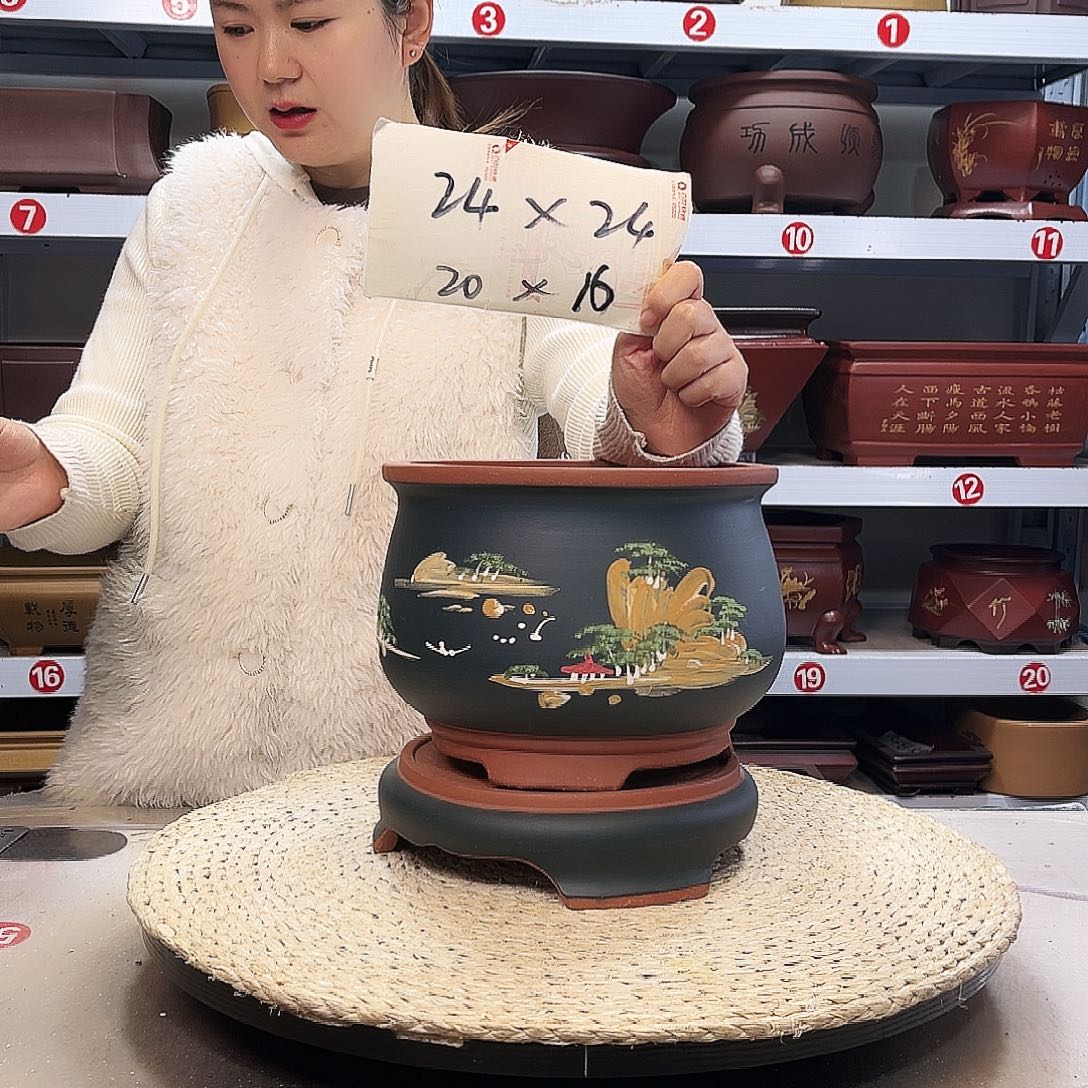 紫砂花盆紫砂花盆