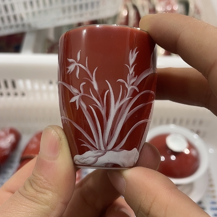 摆件陶景德镇陶瓷主人杯123