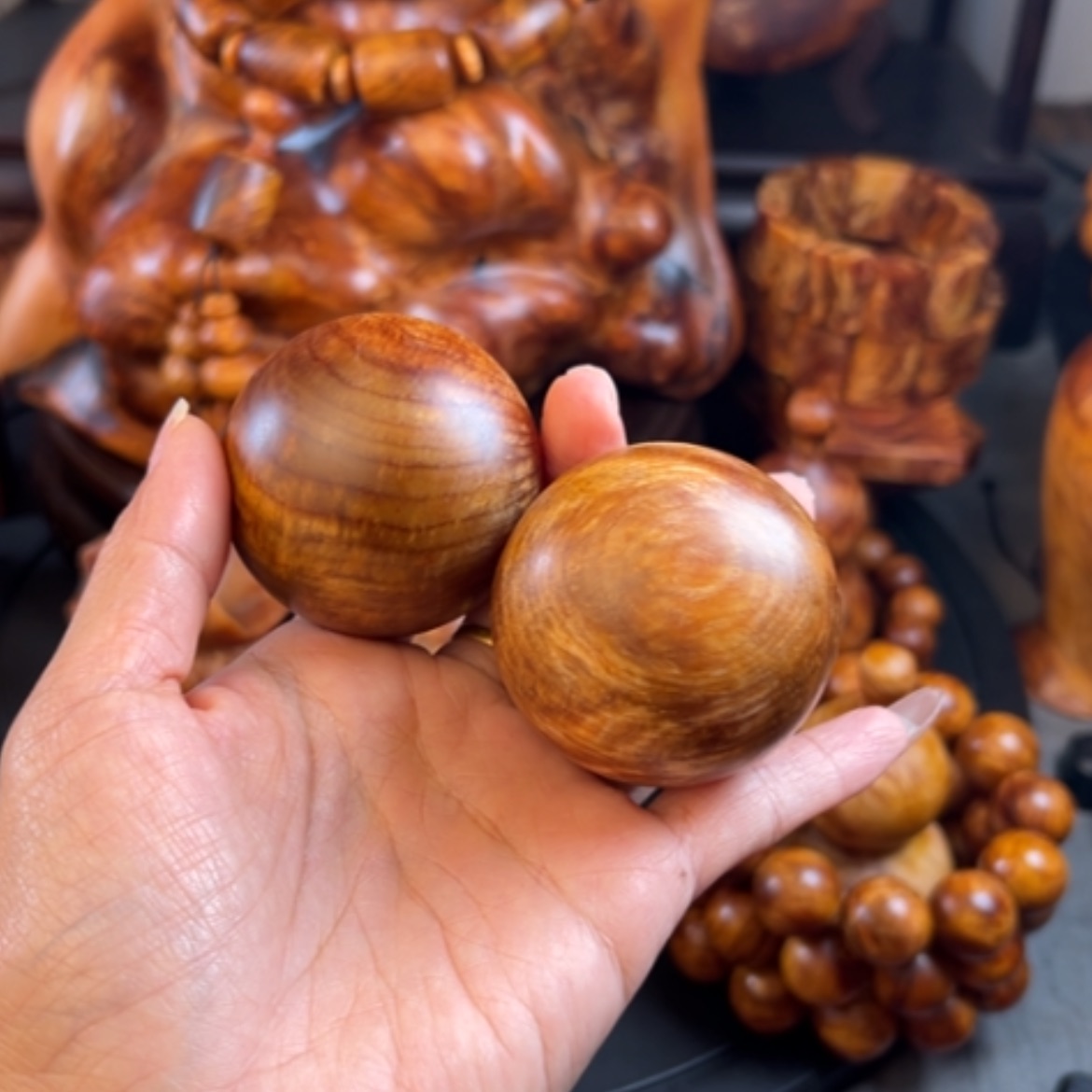 【闪购商品】松木（琥珀木）把件夏*寿