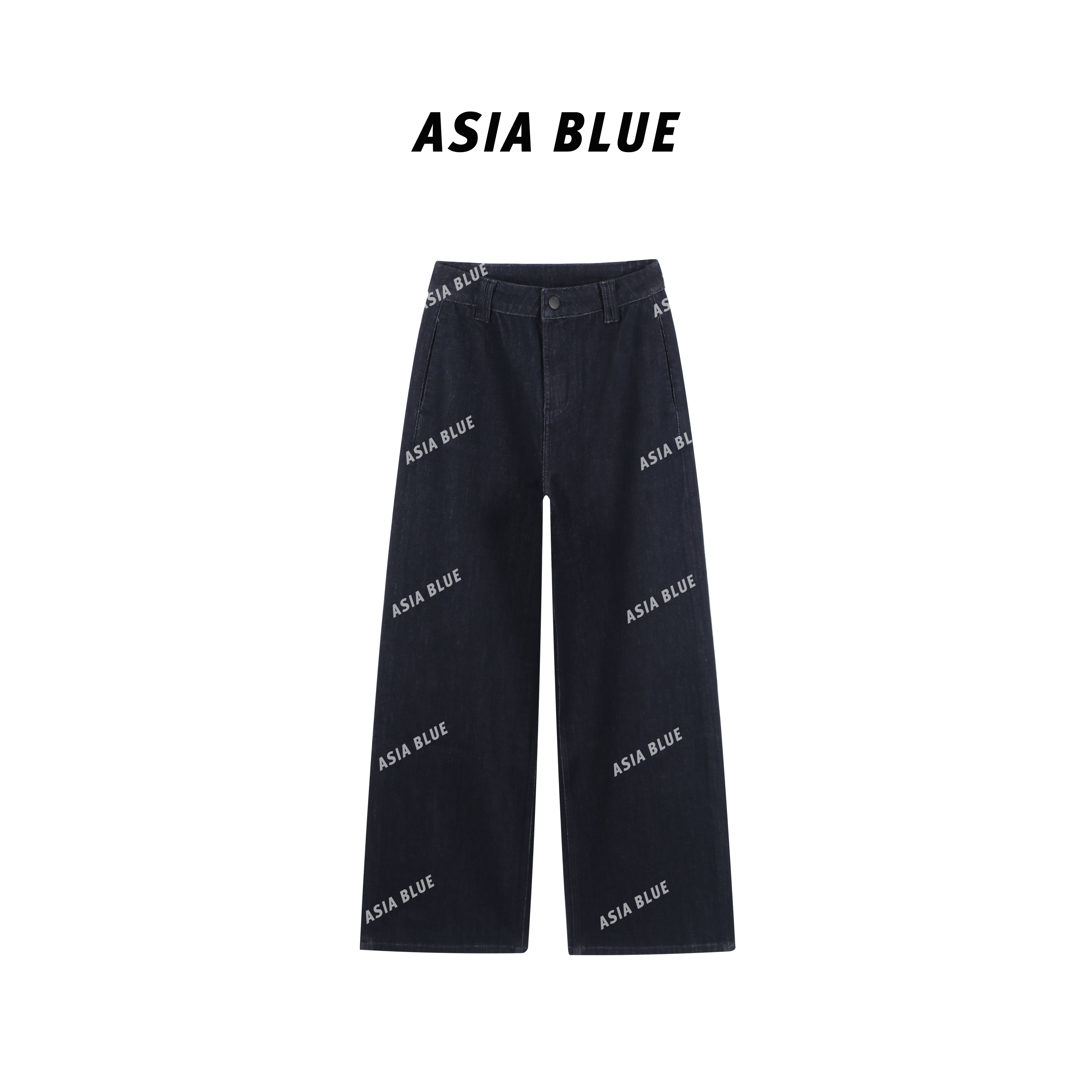 【ASIA BLUE】· 忆海· 秋季微弹复古百搭阔腿拖地直筒牛仔裤YW30002