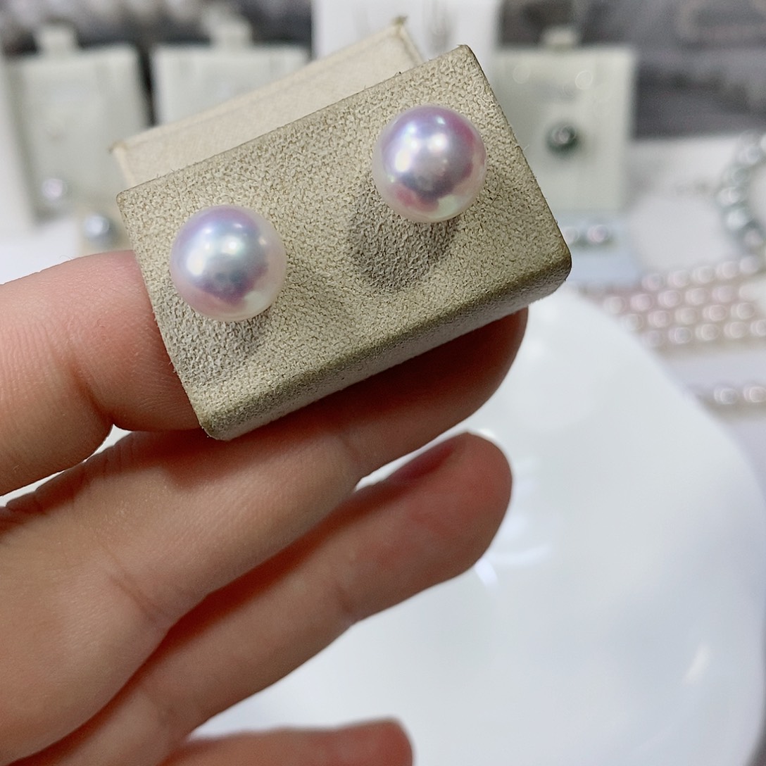 海水珍珠耳饰18K金镶嵌