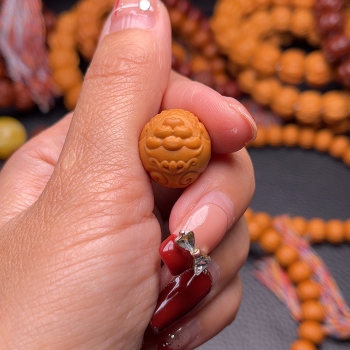 猴头核桃吊坠单颗财神