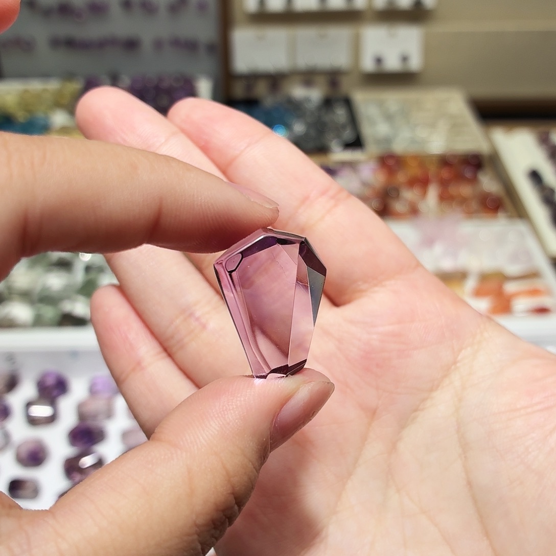未镶嵌水晶吊坠(不含链)紫水 随形 打孔定制不退换