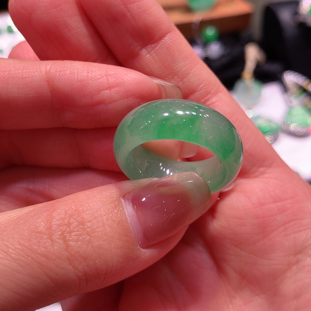 翡翠戒指未镶嵌缅甸天然翡翠17