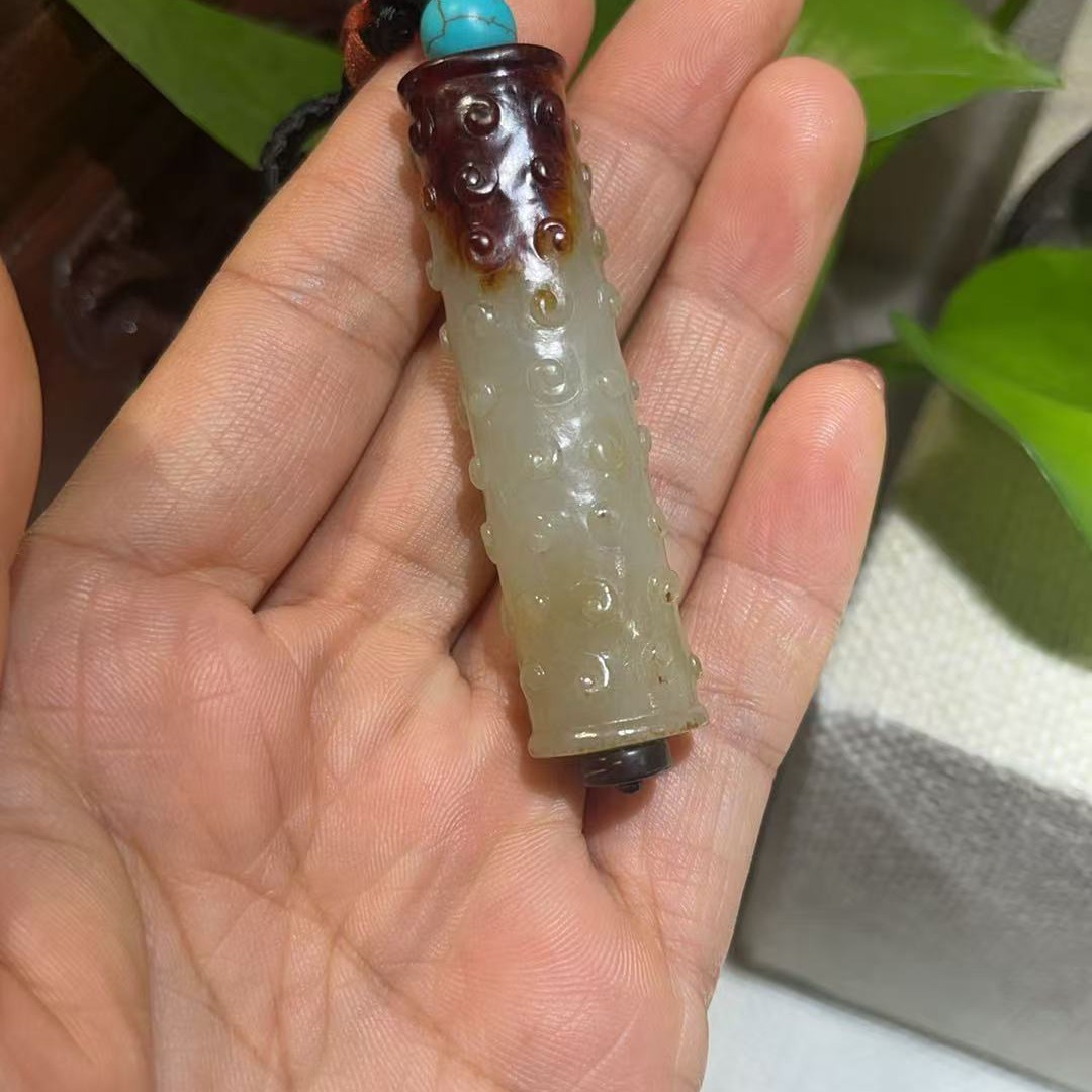 和田玉玉谷纹管勒子