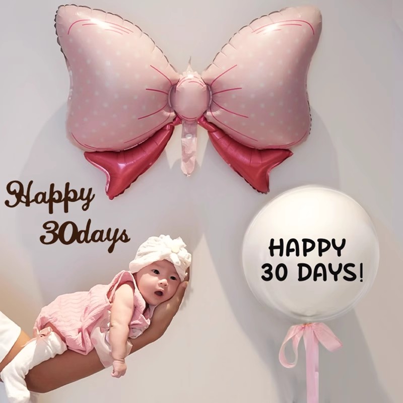 铝膜皇冠气球满月30天拍照道具装饰百日宴百天场景布置背景气球