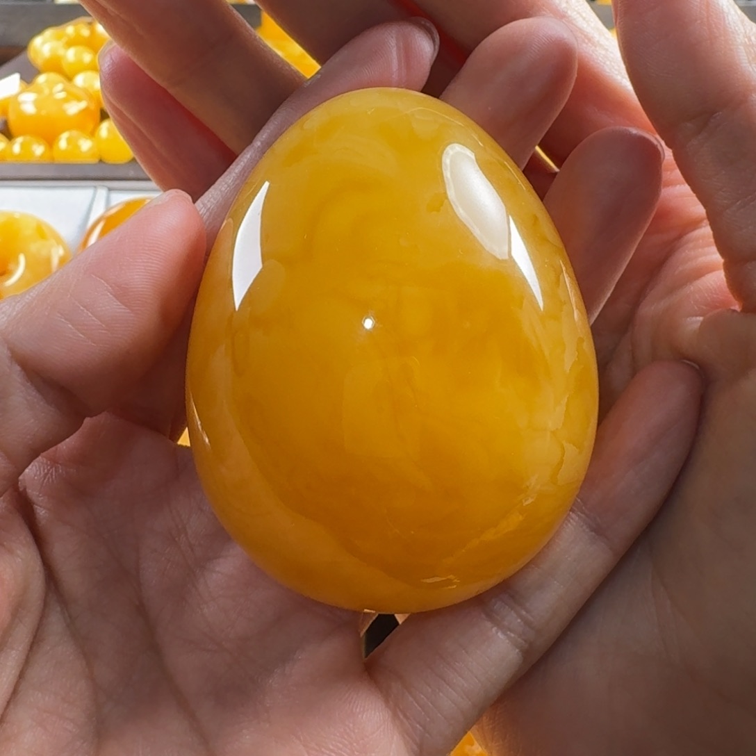 蜜蜡毛衣链未镶嵌浅**吟