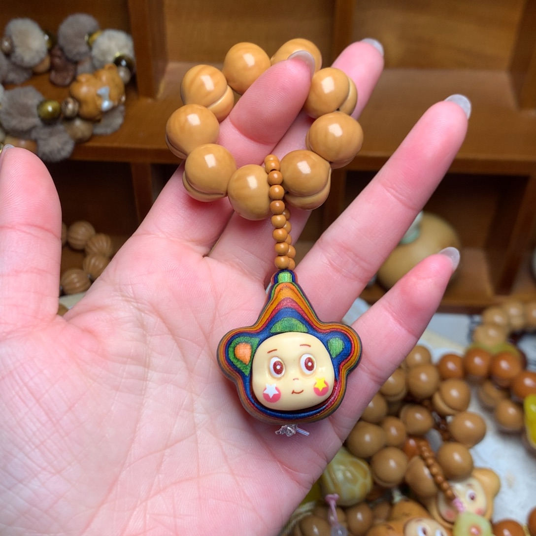 ****亮猴头核桃吊坠15屁桃手捻魔术帽3个