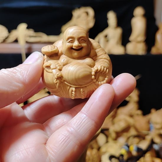 黄杨木小叶黄杨木弥勒佛4.5厘米