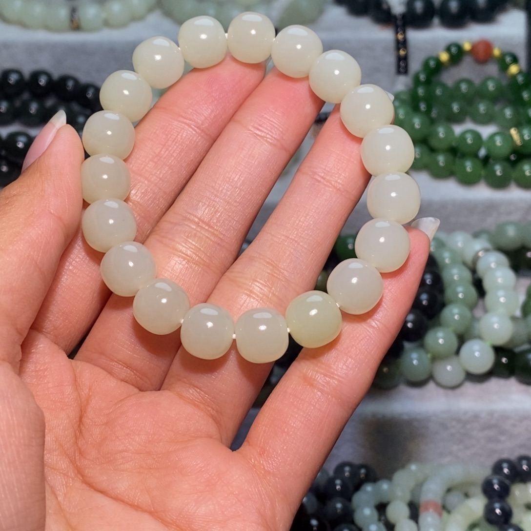 刺***来和田玉未镶嵌手链