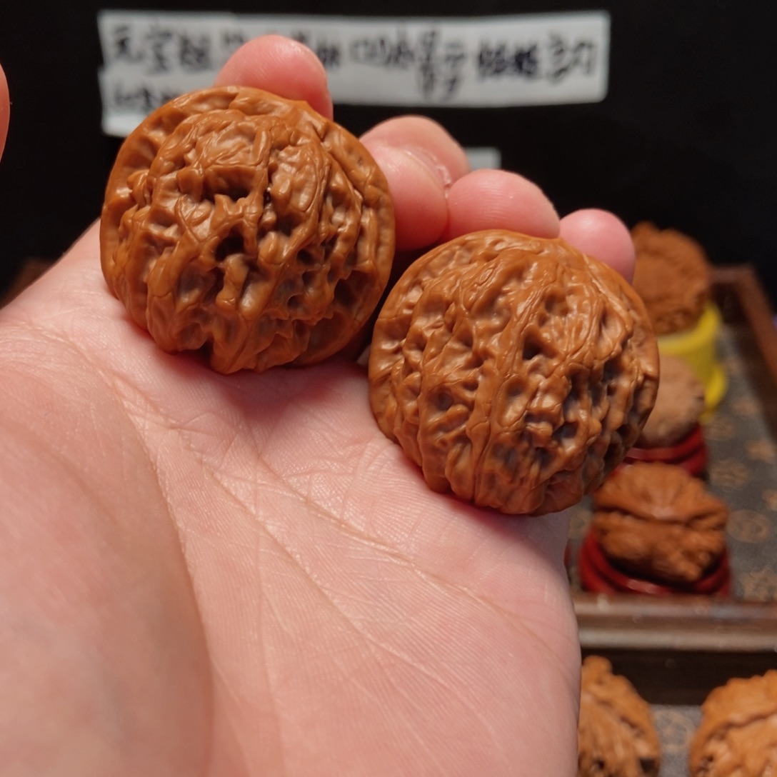 吊坠文玩核桃金麒麟39尺677