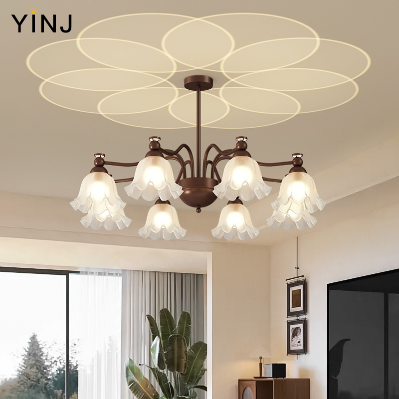 中古风客厅吊灯2025新款大气法式大厅主灯美式复古卧室中山灯具