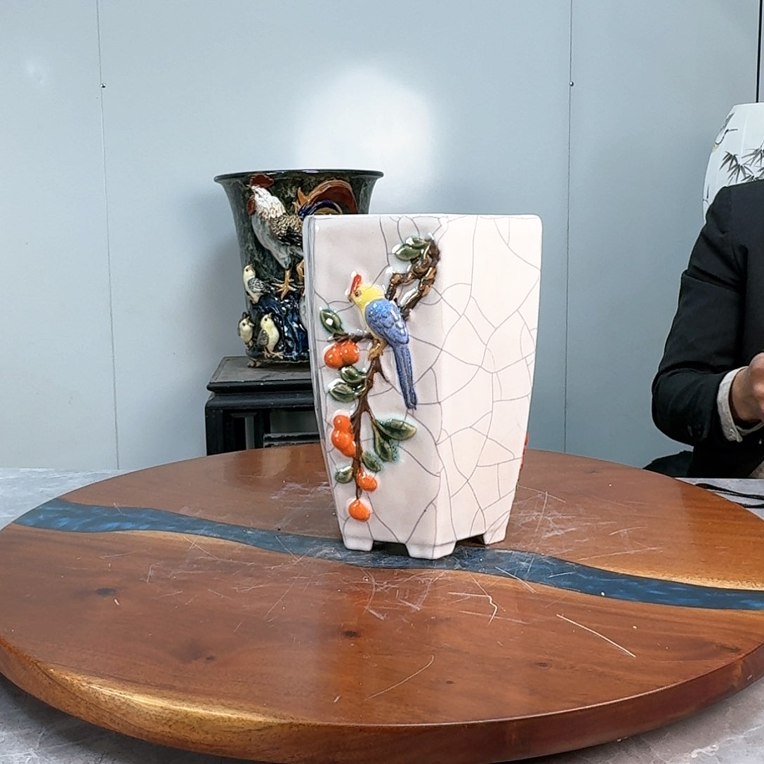 红陶我****鸟绿植花盆