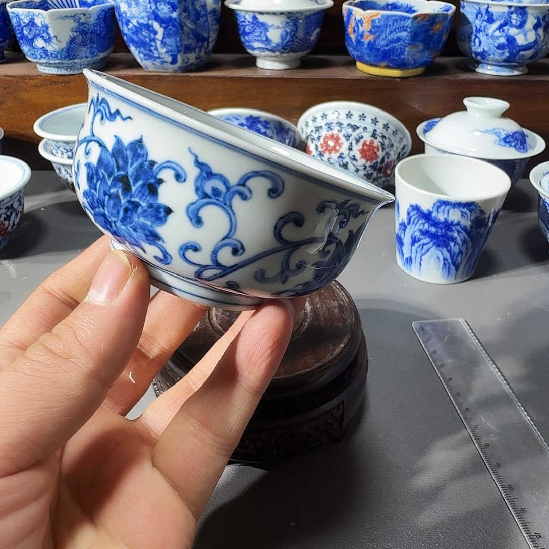 泥塑主人杯手工手绘