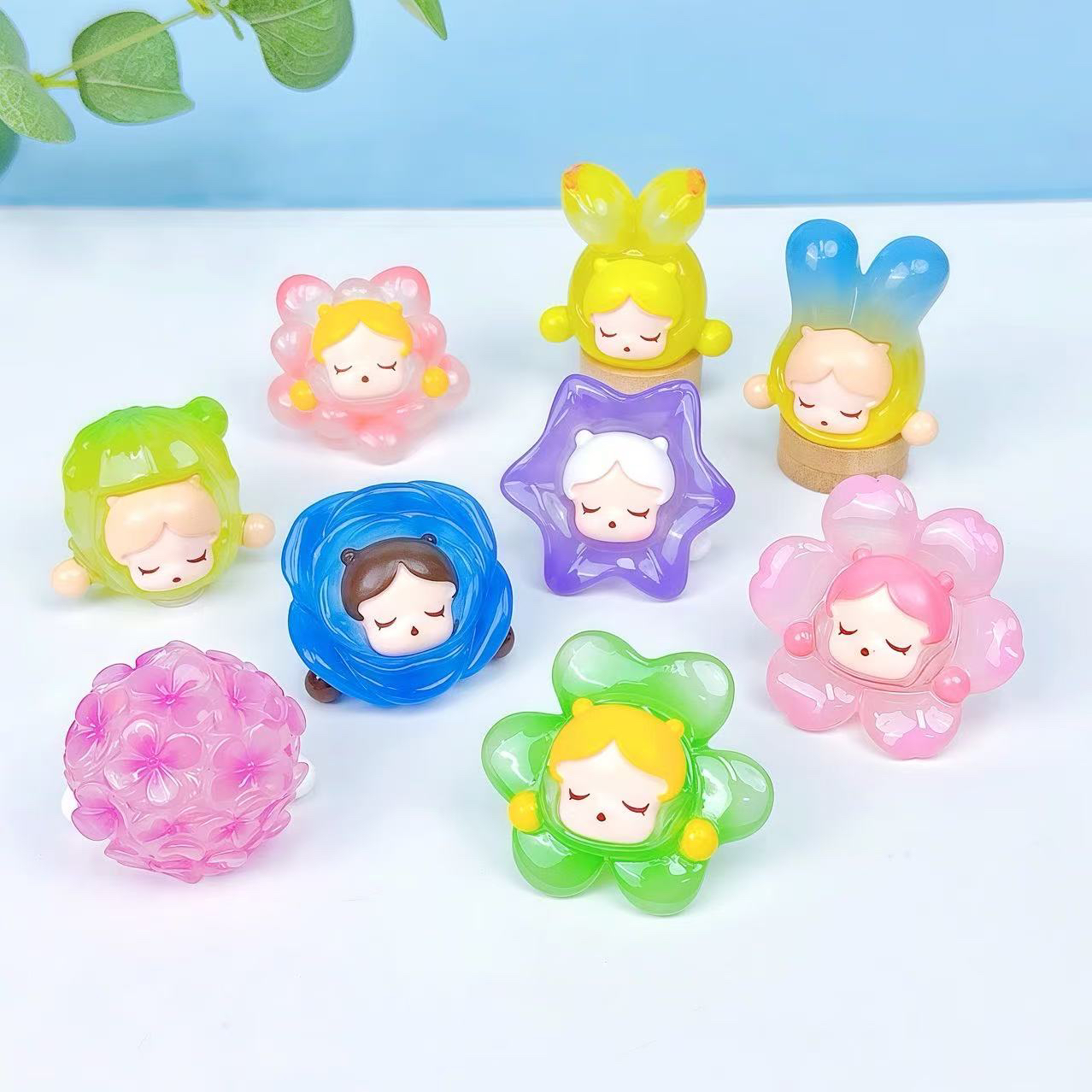 【开火车】高品质夜光手绘可爱泡泡花仙子摆件diy可爱动物