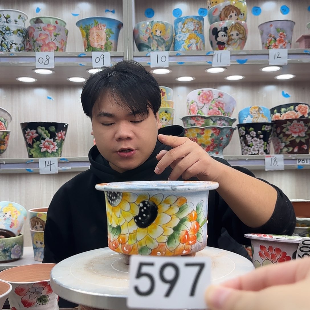 紫砂花盆瑕疵瑕疵597