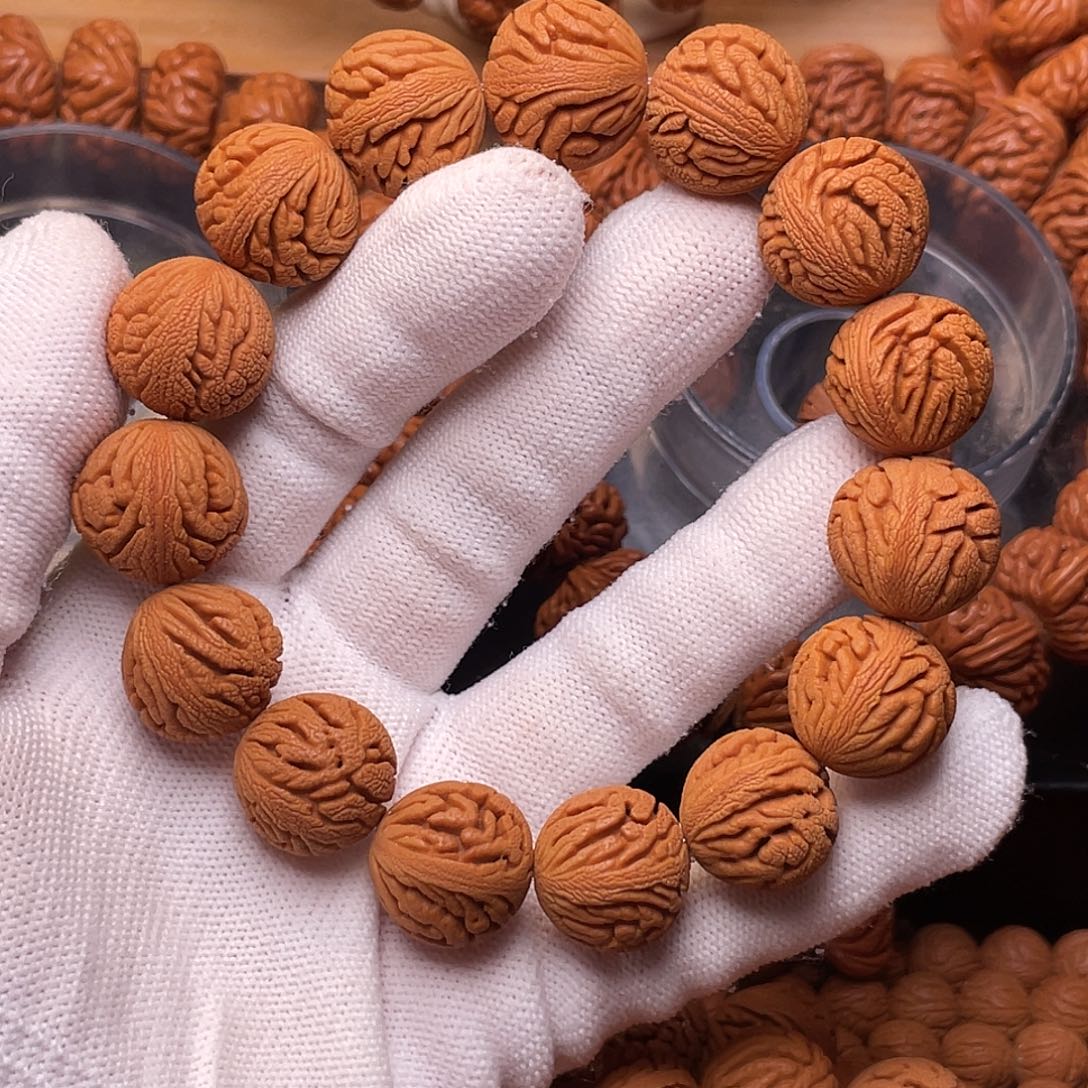 桃核手串绣球手串1.8