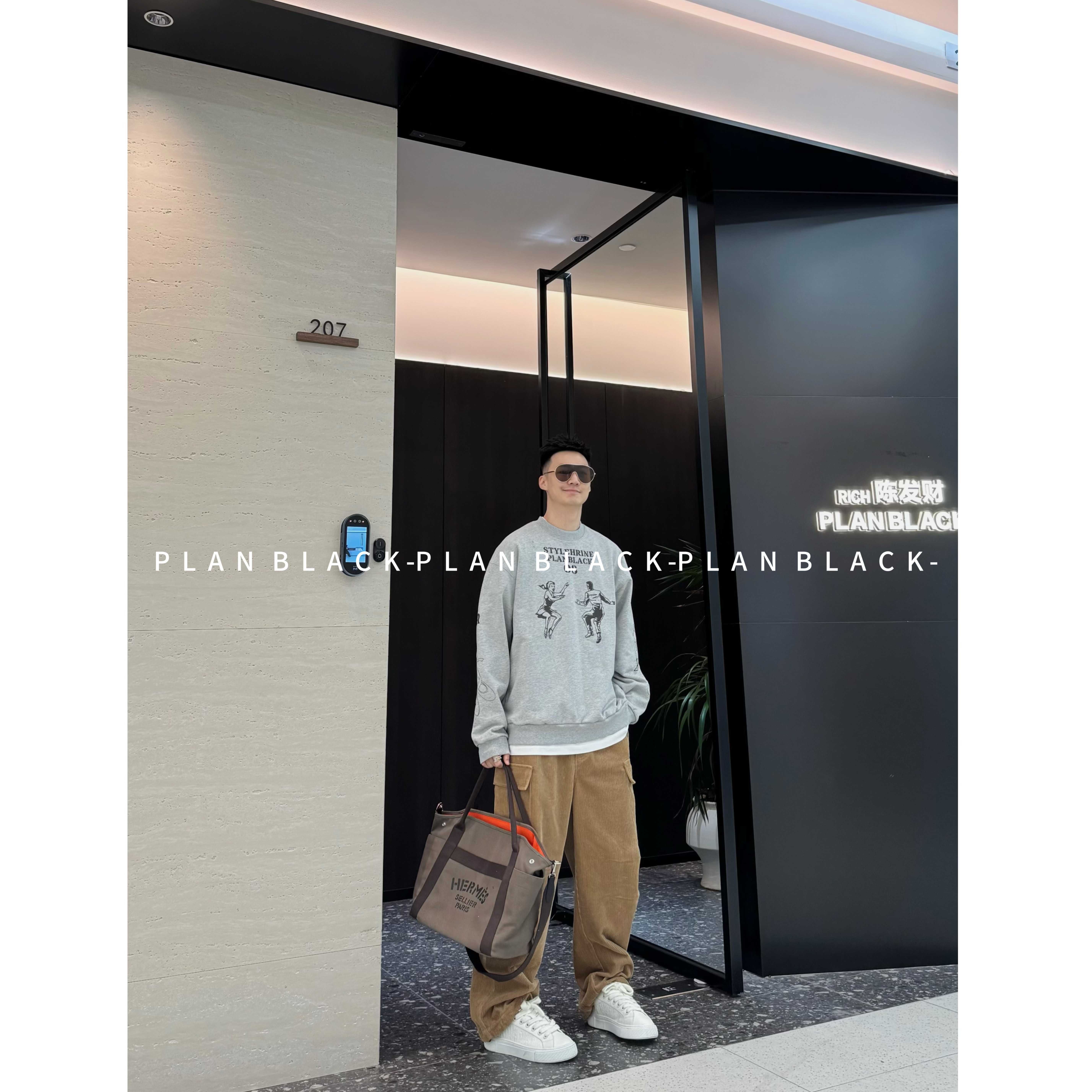 RICH陈发财【桑巴恋人】小酷！美式复古风刺绣潮搭松弛感卫衣8296