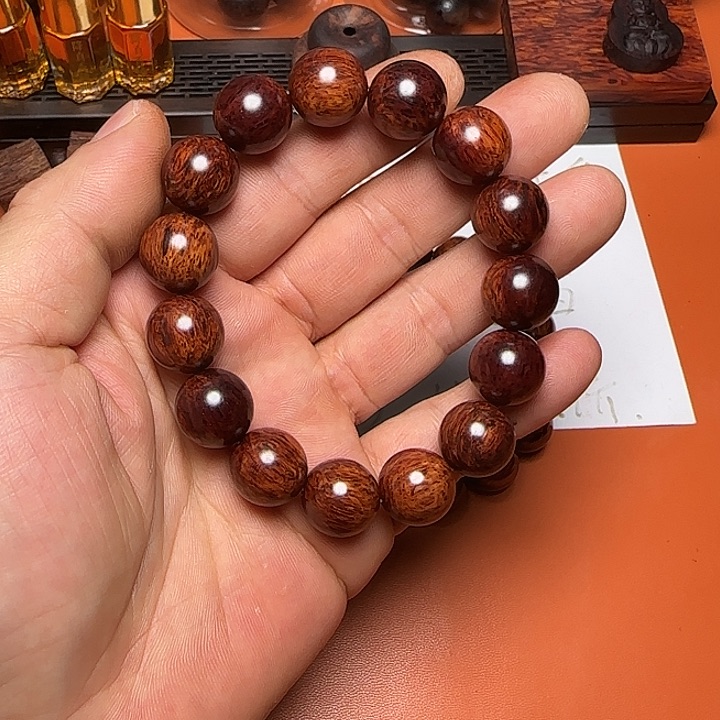 降真香其他海南红降1.5圆珠手串