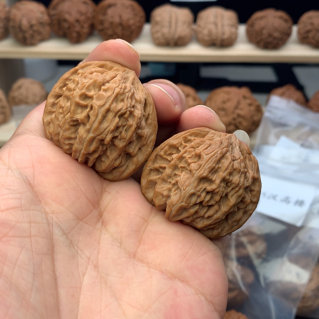 文玩核桃把件39尺全品无修磨盘