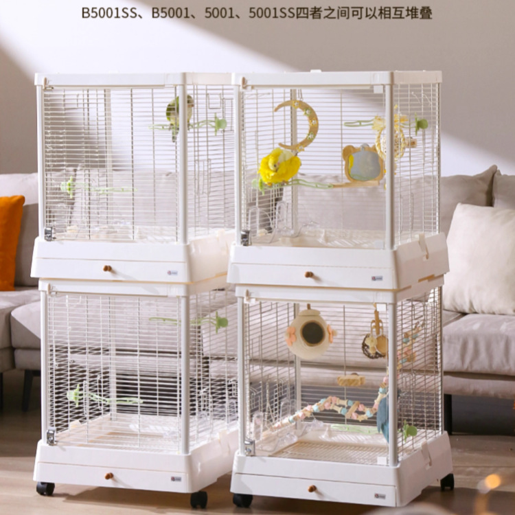 达洋鸟笼B5001家用鹦鹉观赏笼子牡丹玄凤高透明全景玻璃别墅