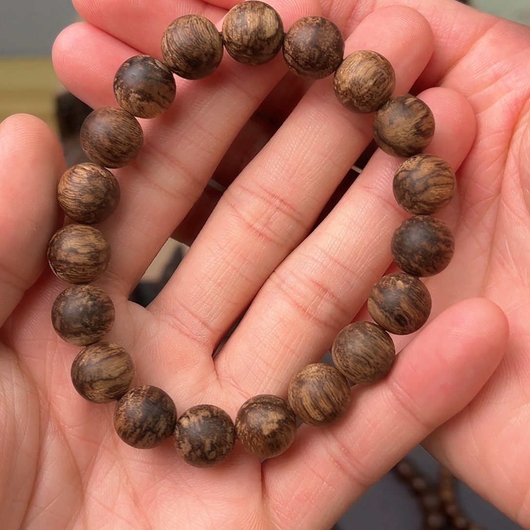 沉香木手串港香虎斑老料9.9沉