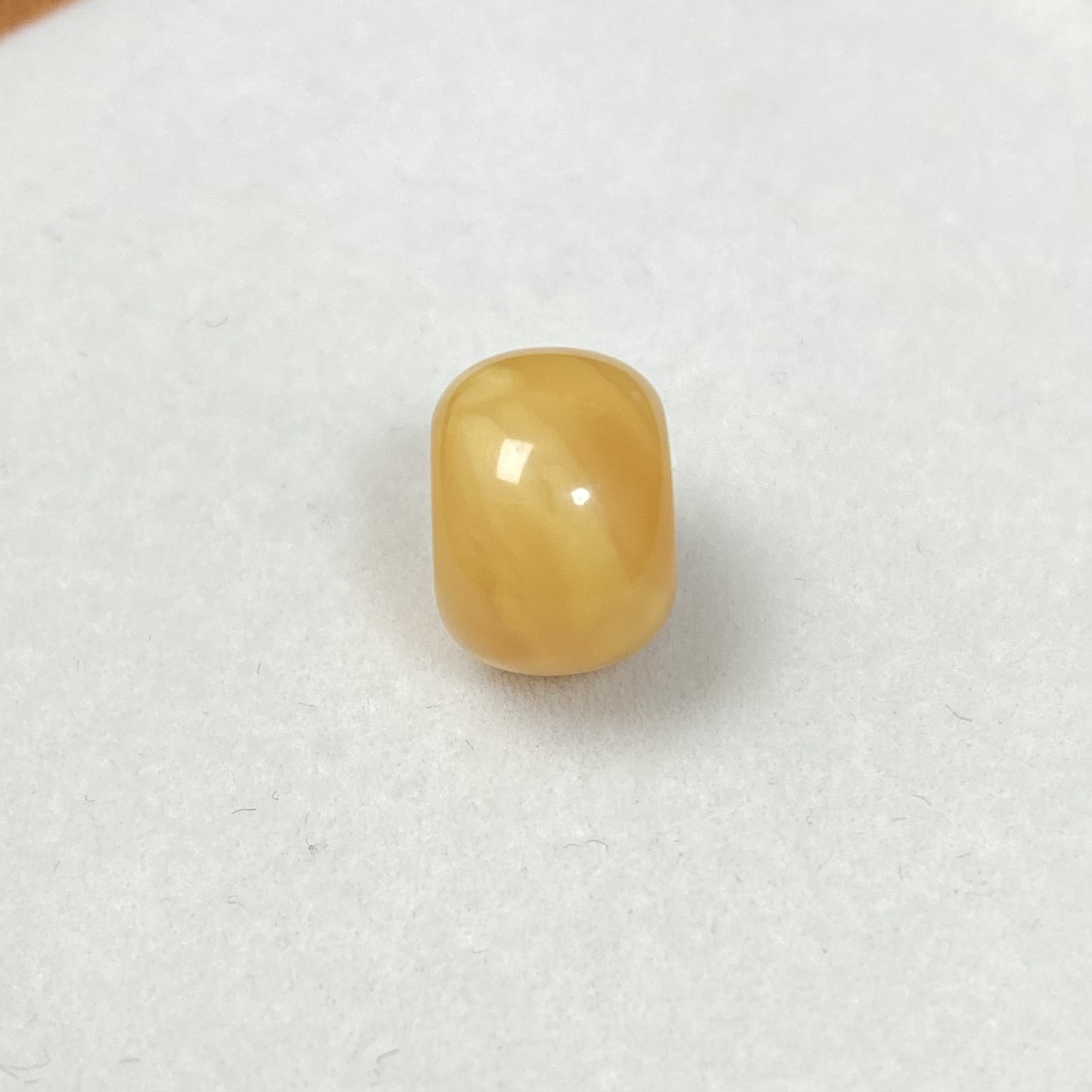 天然蜜蜡老花蜡墩子 单珠尺寸12.2×8.8mm文玩配珠配饰