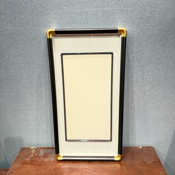 5公分宽大线条65x33框中框画框仿铜角实木1个