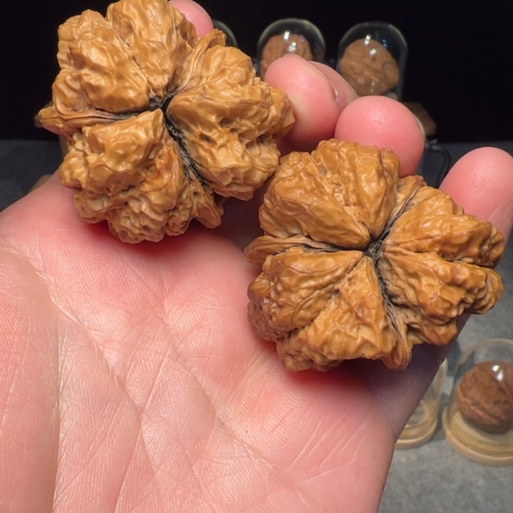 文玩核桃把件三**Y达摩三棱