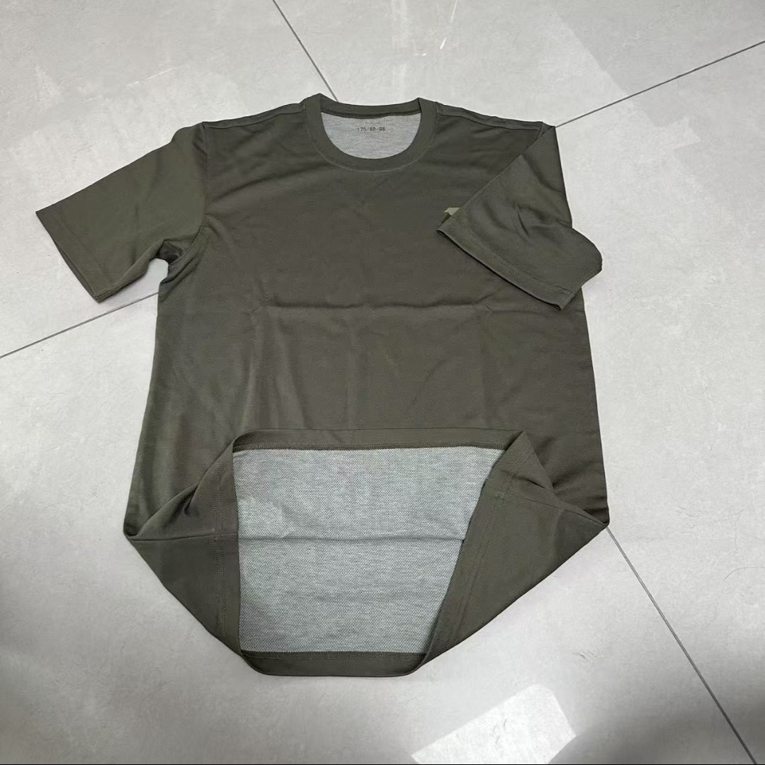 008男士半袖灰绿色速干衣