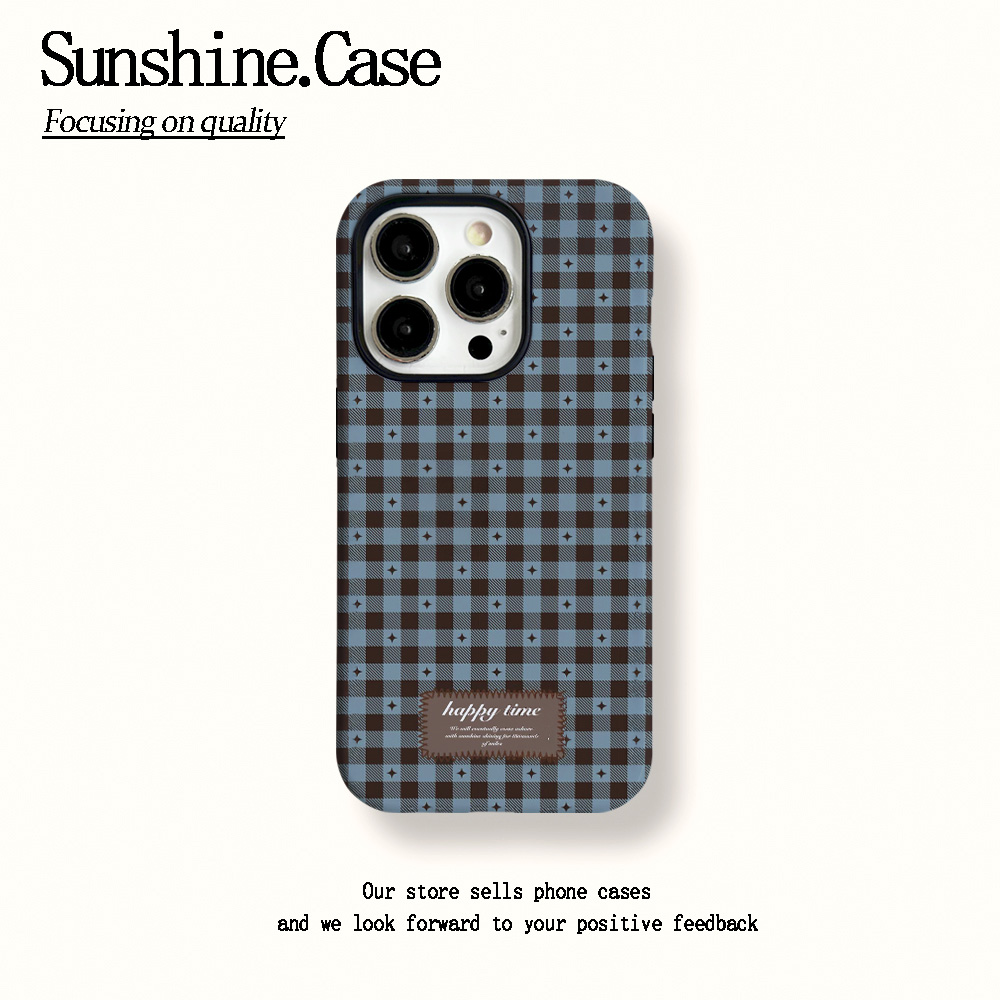 菲林二合一适用苹果华为vivo小米oppo手机壳格子点点17PRO/16