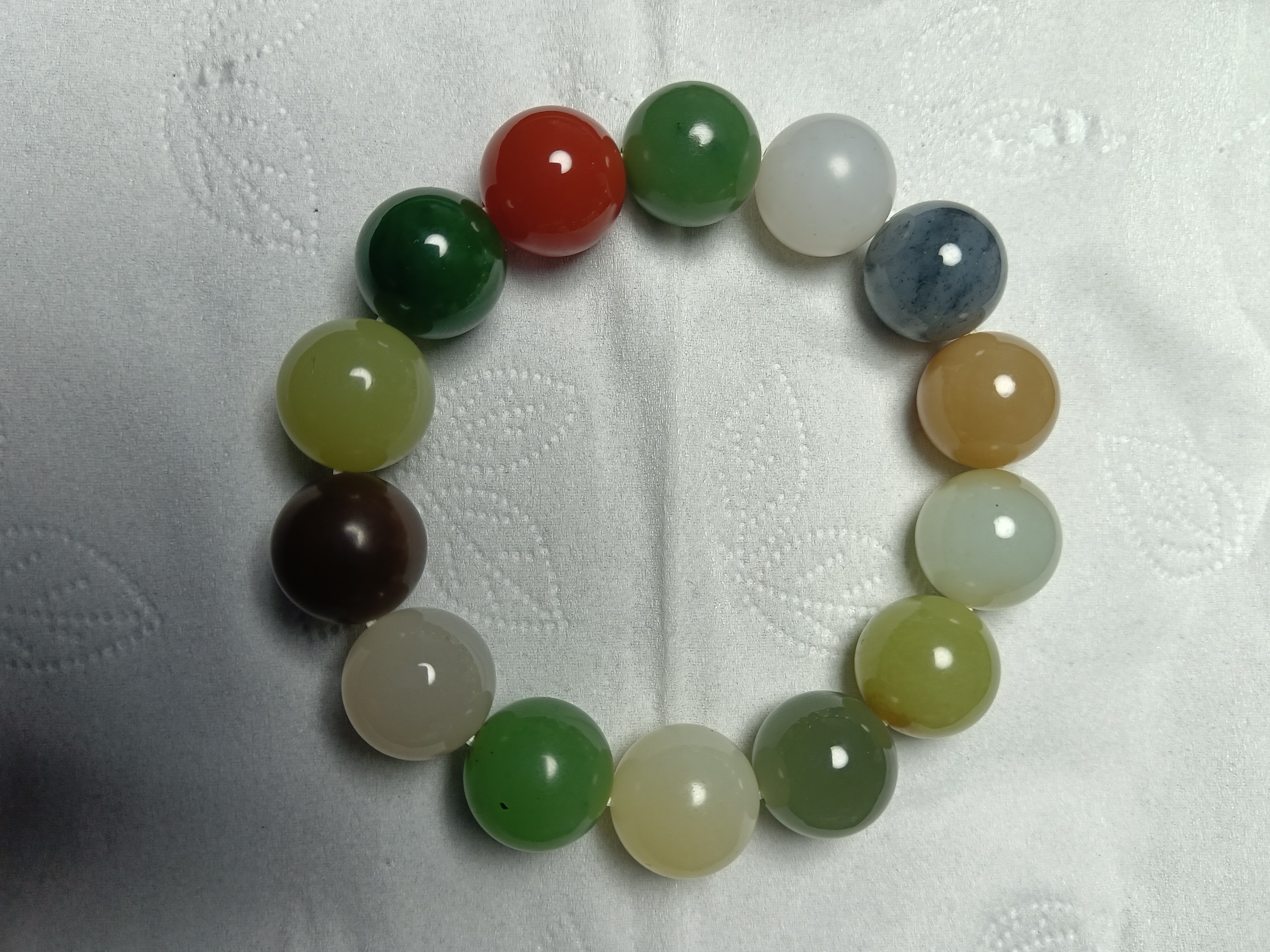 和田玉，多宝手串16的