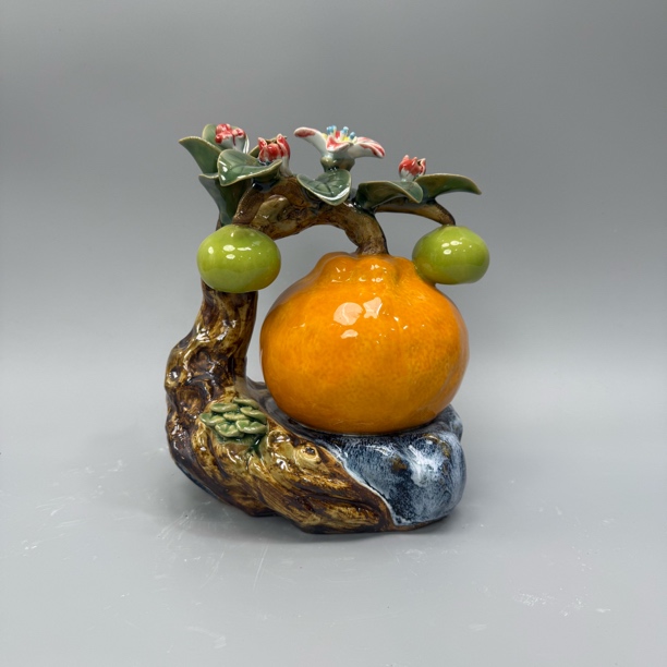 【大吉大利】石湾公仔尺寸长度19宽度14高度28玄关酒柜装饰摆件