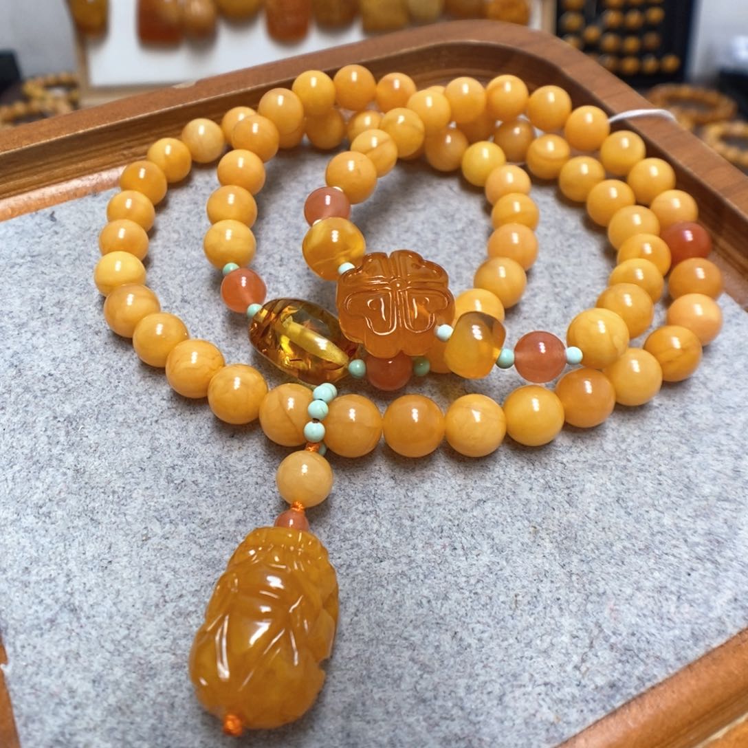 蜜蜡手串未镶嵌蜜蜡