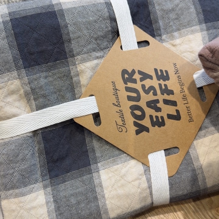 用***0蓝色格子枕气一套装