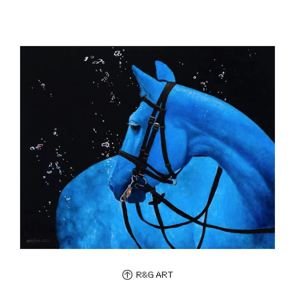 蹬红走绿 | 吴健 艺术家就有了光签名限量版画/原作 客厅装裱收藏