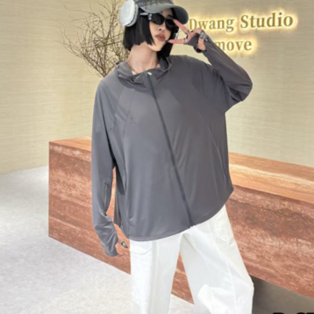 2025新款特大码防晒冰丝透气连帽速干防嗮衣