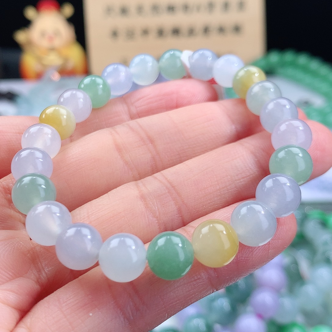 翡翠手链未镶嵌卡8mm