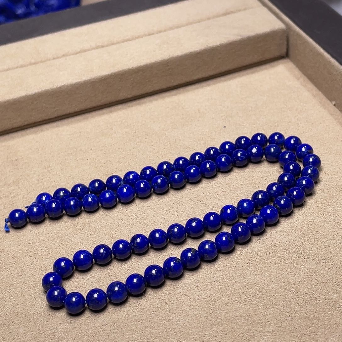 青金石未镶嵌6mm半成品40cm长度