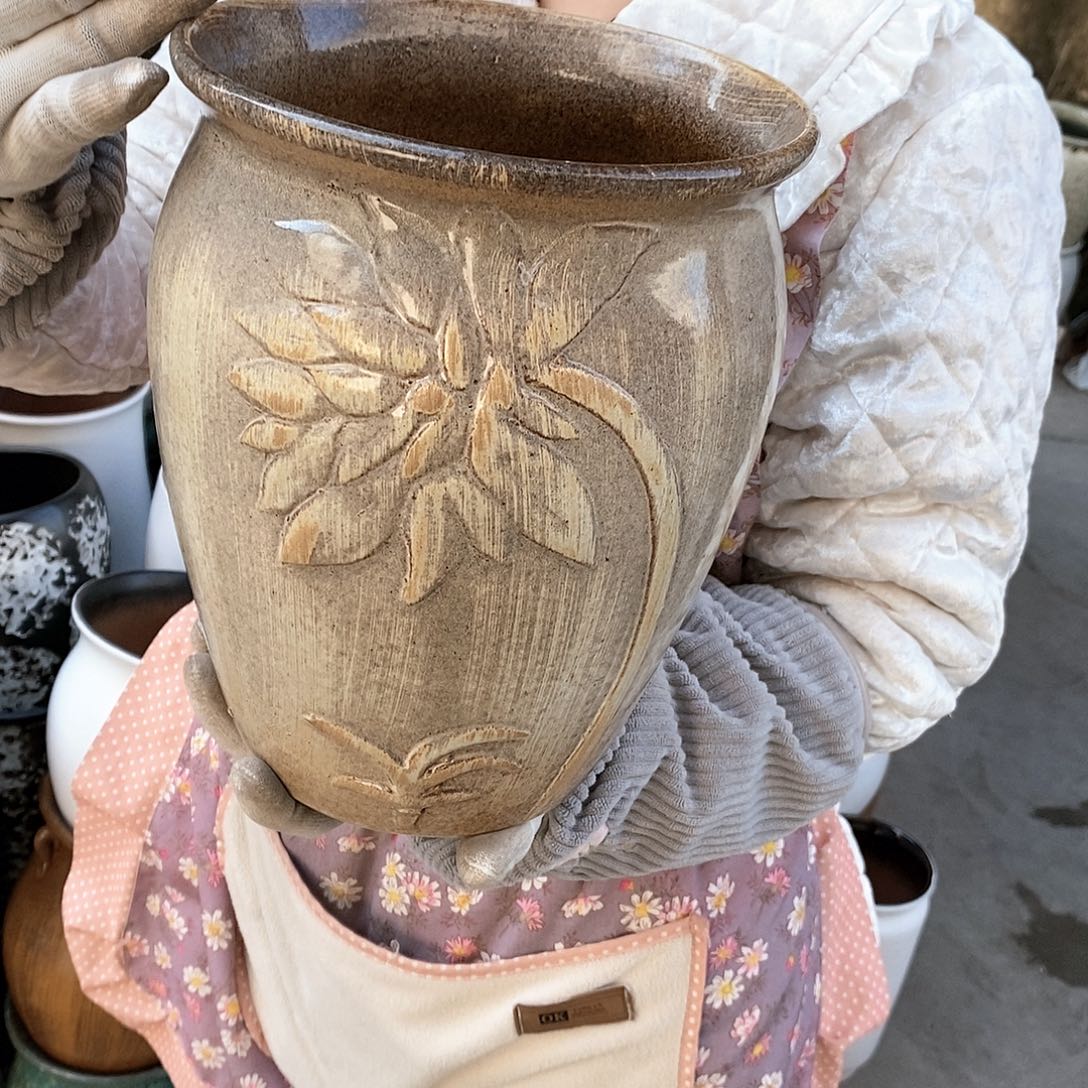 紫砂花盆正品口20高25