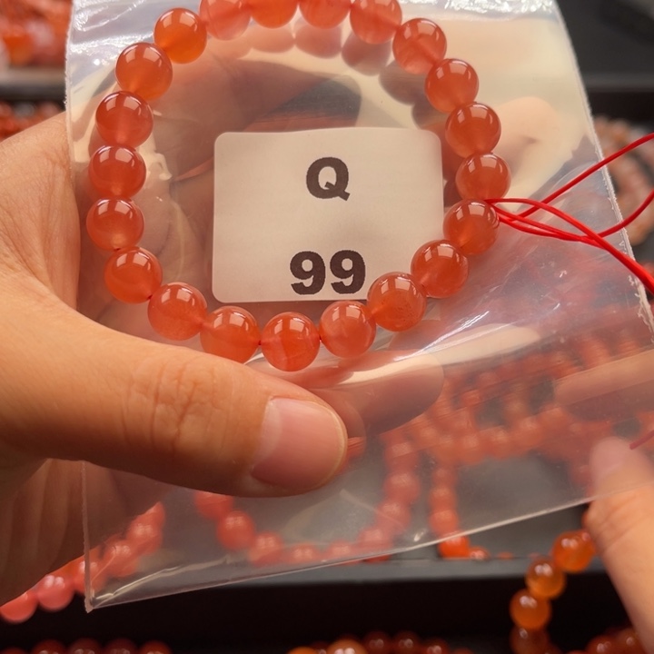 南红玛瑙未镶嵌多样性发货默认微瑕称重9mm