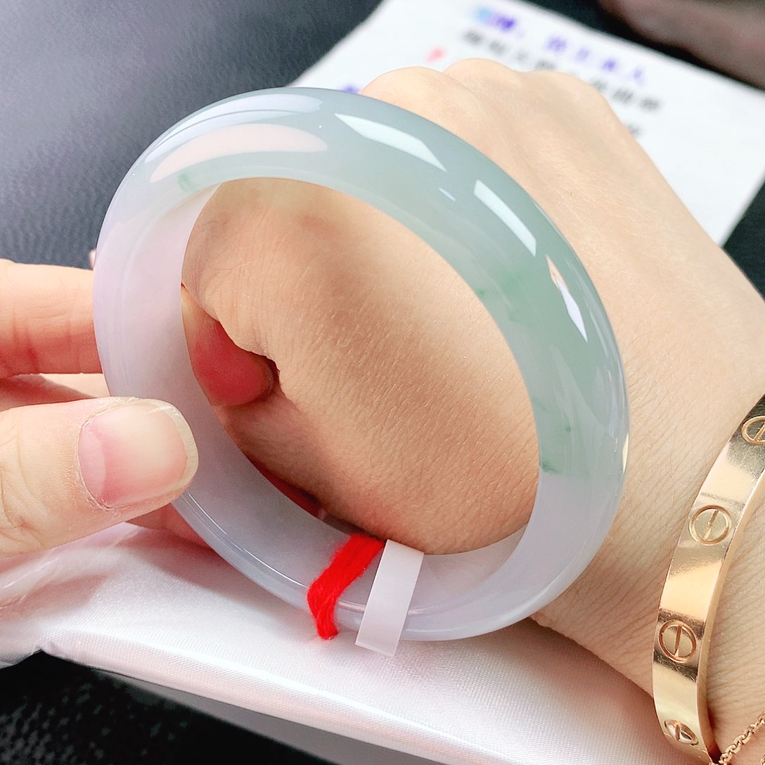 未镶嵌手镯翡翠57冰胶透花