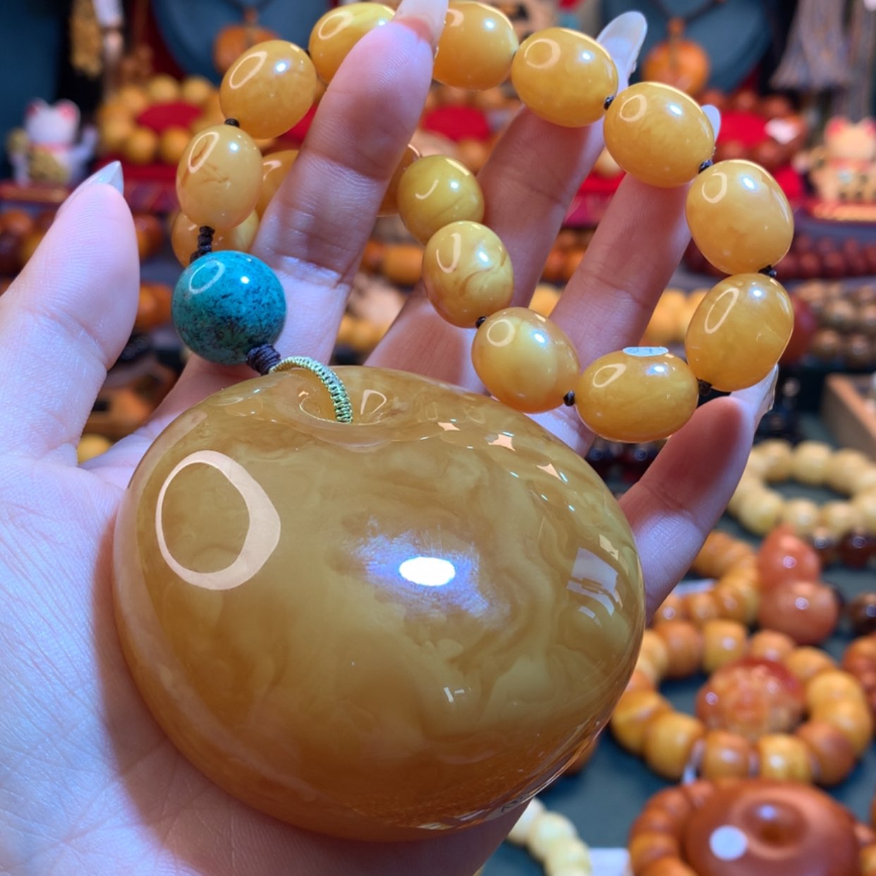 【闪购商品】蜜蜡吊坠(赠链)未镶嵌